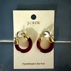 J. Crew small tortoise hoop earrings